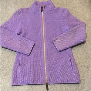 Barbara Lohmann Full-Zip Lavender Cashmere Sweater